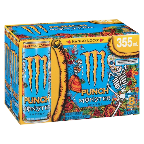 Monster - Punch + Energy Drink - Mango Loco 8/355ml, 1 Each