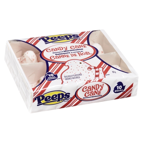 Peeps Candy Cane Flavoured Marshmallow Chicks 10's 85g, 1 Each