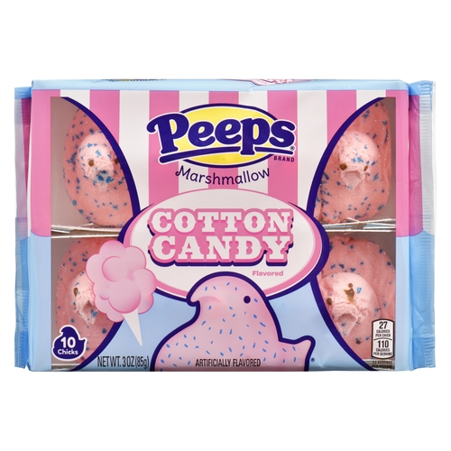 Peeps - Marshmallow Cotton Candy Flavoured Chicks 10's 85g, 1 Each