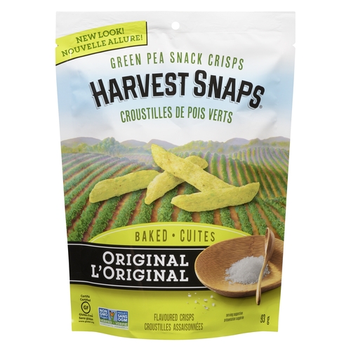 Calbee - Harvest Snaps - Baked Green Pea Snack Crisps - Original 94g, 1 Each