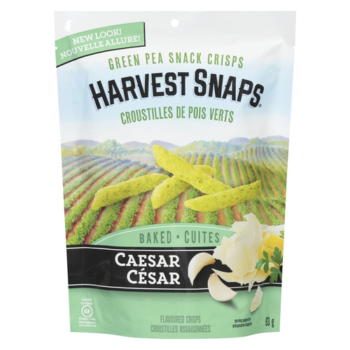 Calbee - Harvest Snaps - Baked Green Pea Snack Crisps - Caesar 85g, 1 Each