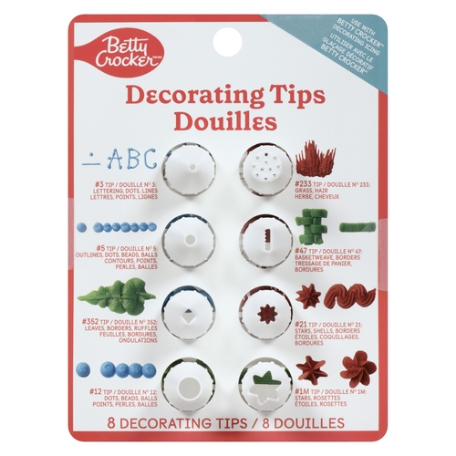Betty Crocker - Decorating Tips - 8 Pack 8pk, 1 Each