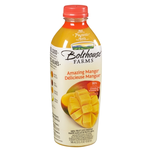 Bolthouse Farms - 100% Fruit Juice Smoothie - Amazing Mango 946ml, 1 Each