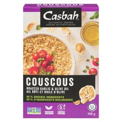 Casbah - Couscous - Roasted Garlic & Olive Oil - 95% Organic Ingredients 198g, 1 Each