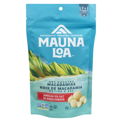 Mauna Loa - Dry Roasted Macadamias - Hawaiian Sea Salt 113g, 1 Each
