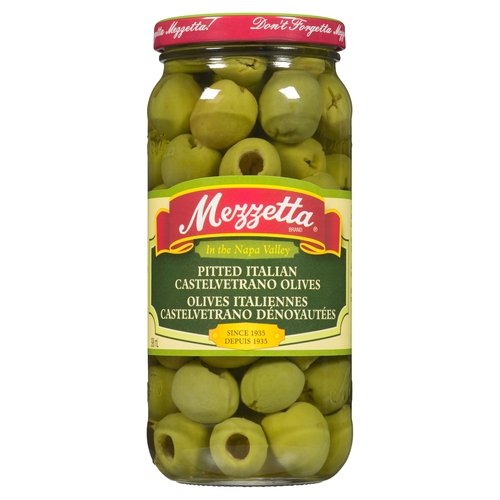 Mezzetta - Olives - Italian Castelvetrano - Pitted 398ml, 1 Each