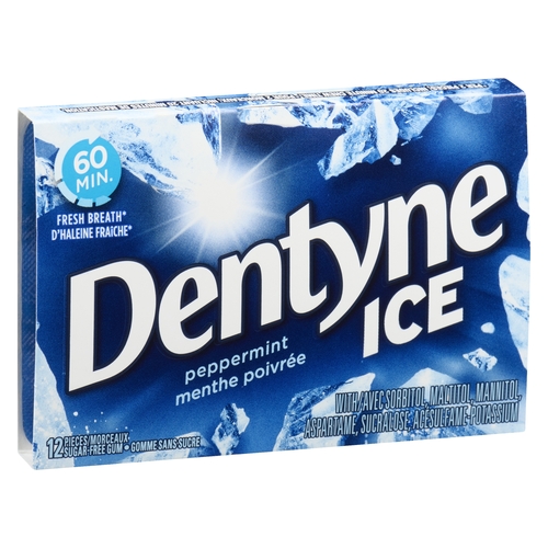 Dentyne Ice Sugar-Free Gum - Peppermint 12s