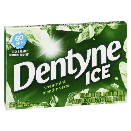 Dentyne Ice Sugar-Free Gum - Spearmint 12s
