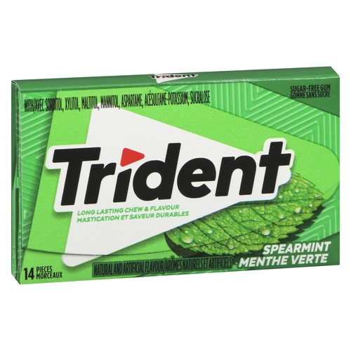 Trident Sugar-Free Gum - Spearmint 14s, 1 Each