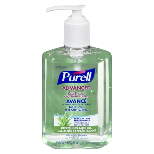 Purell - Advanced Hand Sanitizer - Refreshing Aloe Gel 236ml, 1 Each