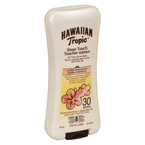 Hawaiian Tropic - Sheer Touch Oil-Free Sunscreen Lotion - Ultra Radiance SP30 240ml, 1 Each