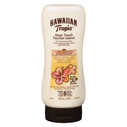 Hawaiian Tropic - Sheer Touch Oil-Free Sunscreen Lotion - Ultra Radiance SPF50+ 240ml, 1 Each
