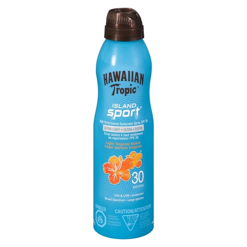 Hawaiian Tropic - Island Sport High Performance Ultra Light Sunscreen Spray SPF30 170g, 1 Each