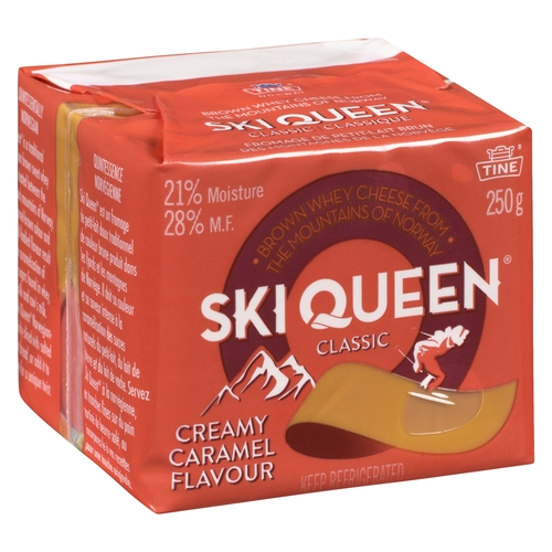 Ski Queen - Brown Whey Cheese Classic - Creamy Caramel Flavour 28% m.f. 250g, 1 Each