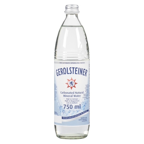 Gerolsteiner - Carbonated Natural Mineral Water 750ml, 1 Each