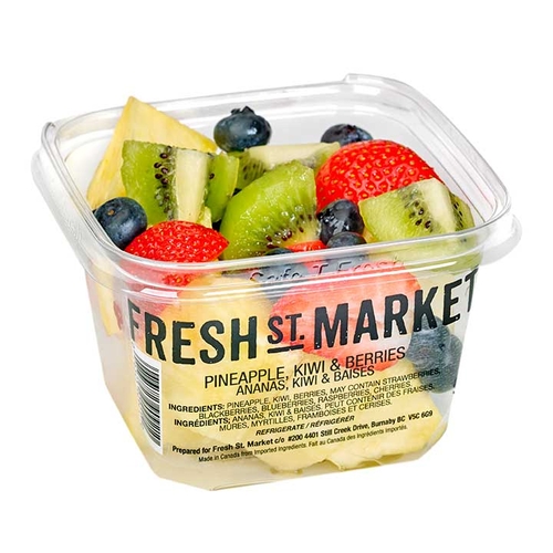 Fresh St. Pineapple, Kiwi & Berries - Ready To Eat 300g, 1 Each