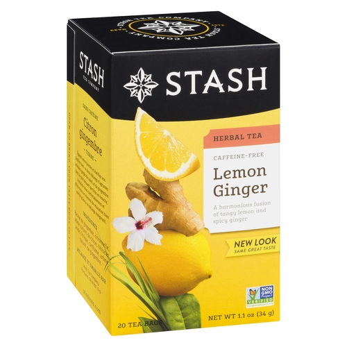 Stash - Herbal Tea - Caffeine-Free Lemon Ginger 20pk, 1 Each