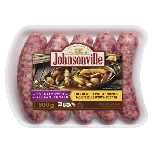 Johnsonville - Sausages - Pure Pork - Honey Garlic 500g, 1 Each