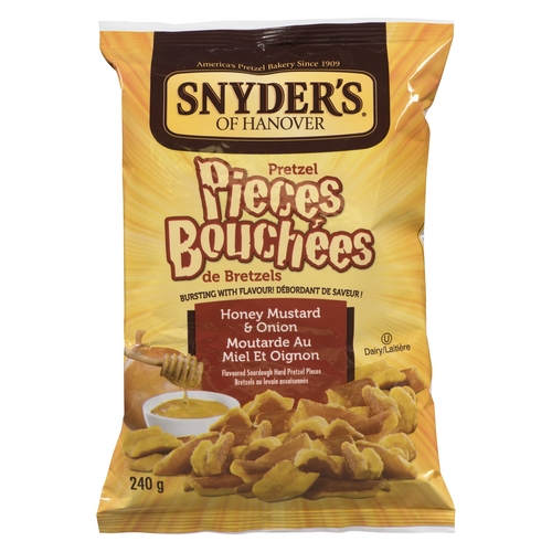 Snyder's of Hanover - Pretzel Pieces - Honey Mustard & Onion 240g, 1 Each