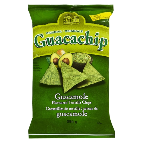 El Sabroso - Guacachip Guacamole Flavoured Tortilla Chips - Original 284g, 1 Each