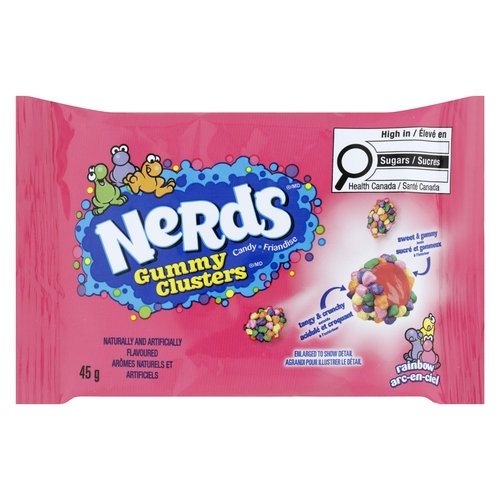 Nerds Gummy Clusters Candy - Rainbow 45g, 1 Each