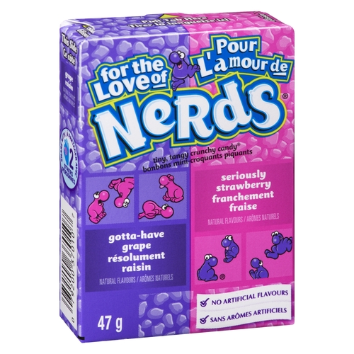 Nerds - Tiny, Tangy Crunchy Candy - Grape & Strawberry 47g