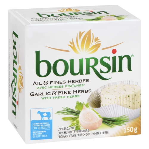 Boursin - Fresh Soft Cheese - Garlic & Fine Herbs 150g, 1 Each