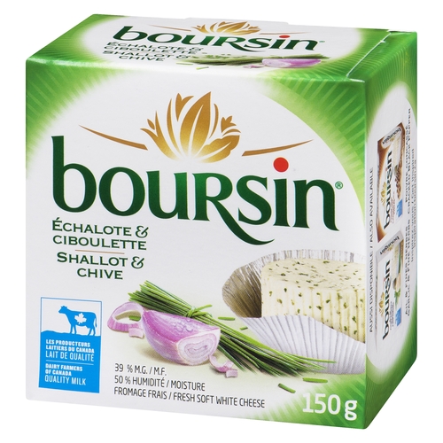 Boursin - Fresh Soft Cheese - Shallot & Chive 150g, 1 Each