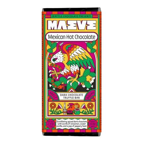 Maeve Chocolate - Dark Chocolate Truffle Bar - Mexican Hot Chocolate 70g, 1 Each