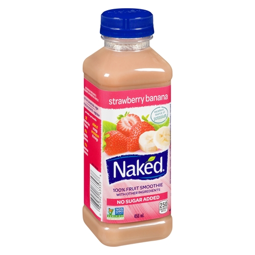 Naked 100% Fruit Smoothie - Strawberry Banana 450ml, 1 Each