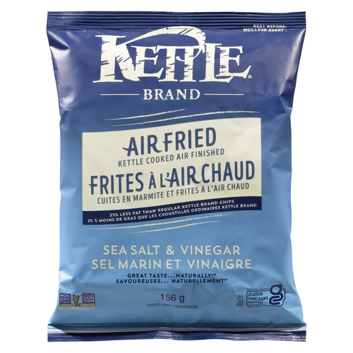 Kettle Brand - Air Fried Potato Chips - Sea Salt & Vinegar 156g, 1 Each