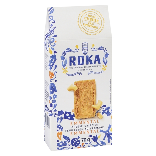 Roka - The Original Cheese Biscuits - Emmental Cheese Crispies 70g