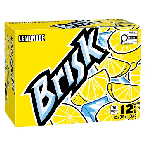 Brisk - Lemonade 12 Pack 355ml, 1 Each