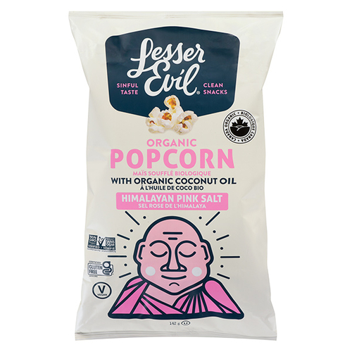 Lesser Evil - Organic Popcorn - Himalayan Pink Salt 142g, 1 Each