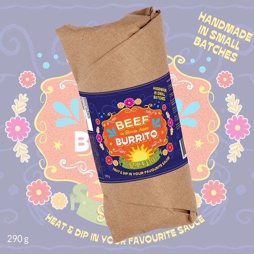 Solecito - Birria Adobo Beef Burrito 290g, 1 Each