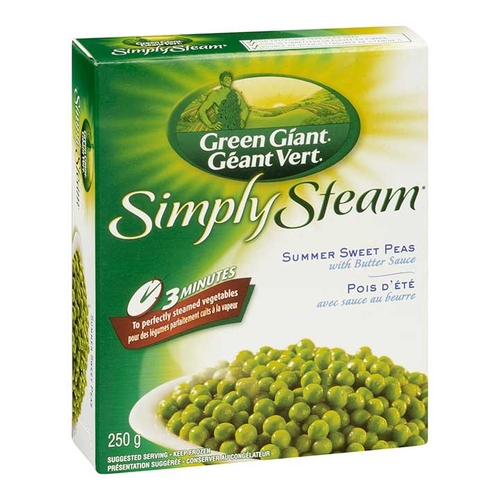 Green Giant - Simply Steam - Summer Sweet Peas with Butter Sauce - Frozen 250g, 1 Each