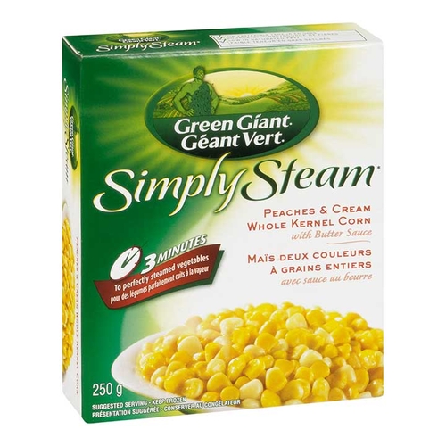 Green Giant - Simply Steam - Peaches & Cream Corn with Butter Sauce - Frozen 250g, 1 Each