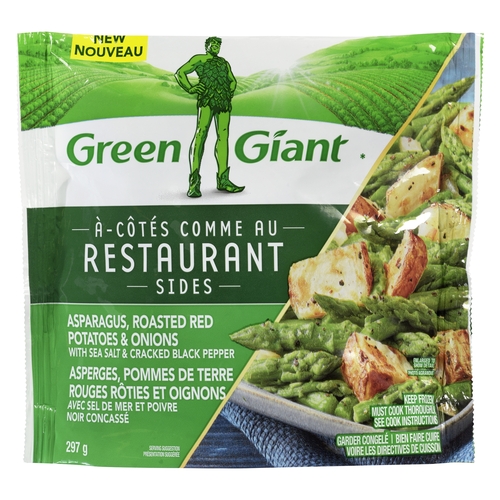 Green Giant Restaurant Sides - Asparagus, Roasted Red Potatoes & Onions with Sea Salt & Cracked Black Pepper 340g, 1 Each