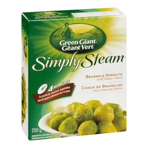 Green Giant - Simply Steam - Brussels Sprouts with Butter Sauce - Frozen 250g, 1 Each