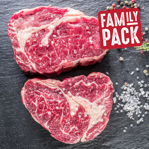 Family Pack AAA Angus Beef Rib Eye Steak - Avg. 2 Pieces Per Pack, 900 Gram