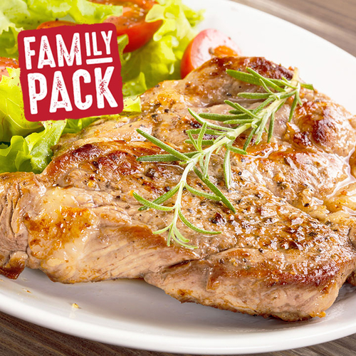 Family Pack Canadian Fresh Pork Shoulder Blade Steak - Avg. 3 Pieces Per Pack, 950 Gram