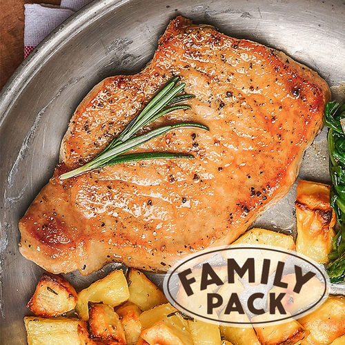 Family Pack Canadian Fresh Boneless Centre Cut Pork Loin Chops - Avg. 5 Pieces Per Pack, 800 Gram