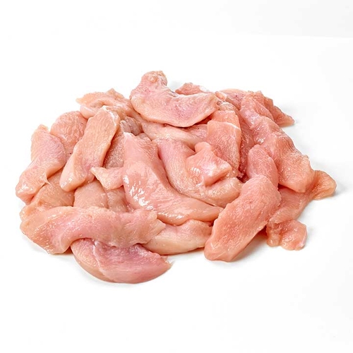 Fresh Local Boneless Skinless Chicken Breast Stir Fry, 240 Gram