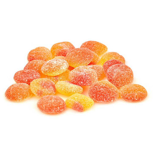 Pre-packaged Bulk Sour Peach Slices, 350 Gram