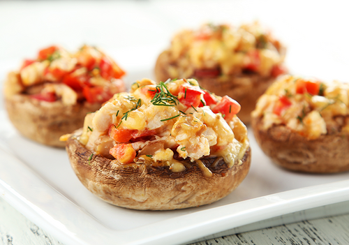 Stuffed Mushroom Caps Shrimp Imitation Crab, 300 Gram