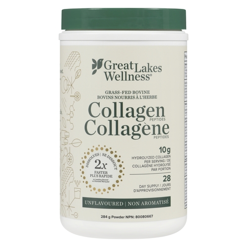 Great Lakes Wellness - Grass-Fed Bovine Collagen - Unflavoured 284g, 1 Each