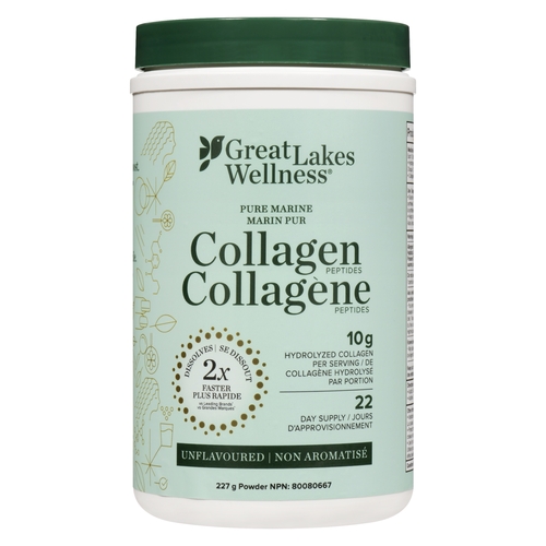 Great Lakes Wellness - Pure Marine Collagen - Unflavoured 227g, 1 Each
