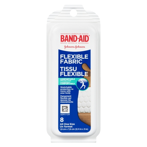 Johnson & Johnson - Band-Aid Adhesive Bandages - Flexible Fabric - All One Size - Travel Pack 8pk, 1 Each