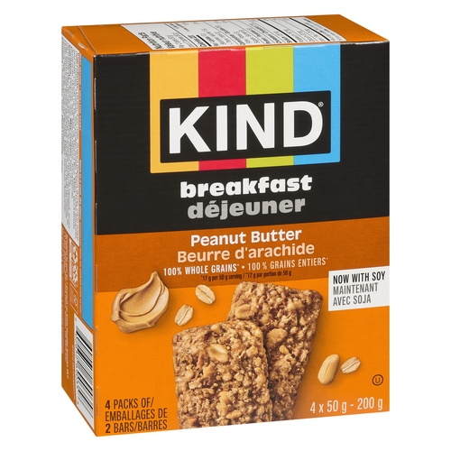 Kind Breakfast Bars - Peanut Butter 4's 200g, 1 Each