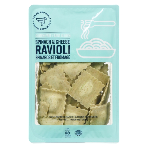 Taste Republic - Gluten Free Pasta - Spinach & Cheese Ravioli 255g, 1 Each